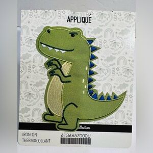 Dinosaur Embroidered Iron-On Patch NWT